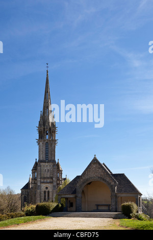 Calvaire de culte à l'église Notre Dame des portes, Chateauneuf du faou, Finistère, Bretagne Banque D'Images