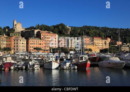 L'Italie, Ligurie, Santa Margherita Ligure, port, Banque D'Images