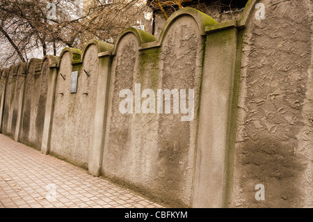 Dernière section du mur autour du ghetto juif de Cracovie Banque D'Images