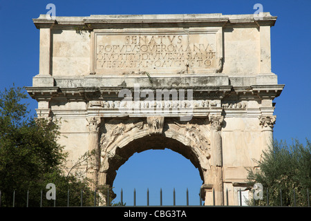 L'Italie, Lazio, Rome, Arco di Tito, Arc de Titus, Banque D'Images