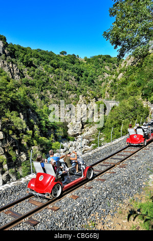 Train historique ; le Mastrou, Ardèche, France. Banque D'Images