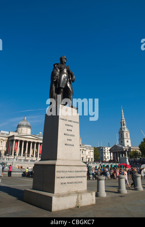 Statue du général Charles James Napier (1855), Trafalgar Square Londres Angleterre Royaume-Uni Europe centrale Banque D'Images