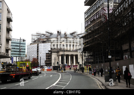 La Bibliothèque centrale de Manchester en rénovation Banque D'Images