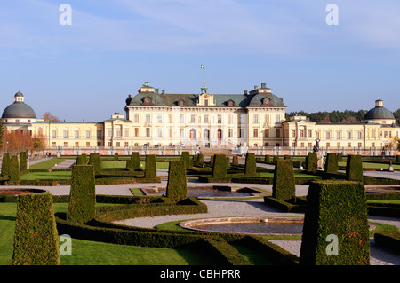 Château de Drottningholm, Stockholm, accueil de la famille royale. Banque D'Images