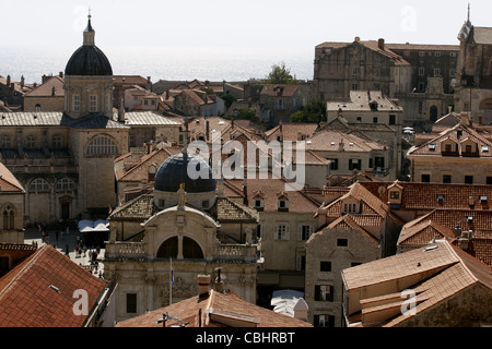 L'ÉGLISE ST BLAISE.LA CATHÉDRALE ET LA VIEILLE VILLE DE DUBROVNIK CROATIE 05 Octobre 2011 Banque D'Images