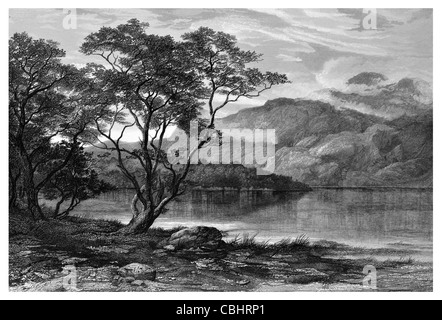Dame du lac Loch Katrine Stirling Ecosse poème Sir Walter Scott 1810 Ecosse Trossachs Roderick Dhu James Banque D'Images