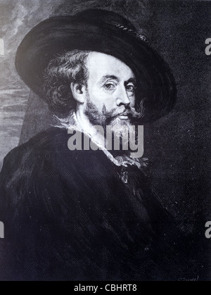 Autoportrait de Rubens, Peter Paul (1577-1640) peintre baroque flamand, Designer et diplomate Banque D'Images