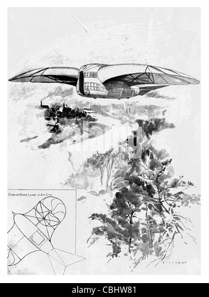 Flying Machine conçue par M. G.L.O. Avion vol air Davidson avion avion avion avion conception invention voilure fixe Banque D'Images