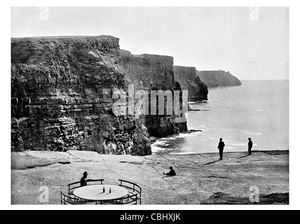 Les falaises de Moher Irlande Mohair Océan Atlantique Hag's Head O'Brien Tower cliff Banque D'Images