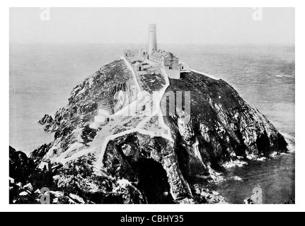 Phare de South Stack île sacrée Anglesey Pays de Galles Daniel Alexander Banque D'Images