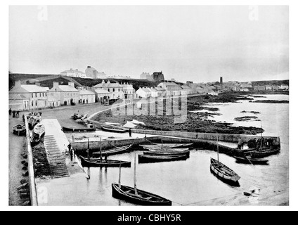 Portstewart Ville Comté de Londonderry en Irlande du Nord Port dock station balnéaire port de pêche de la flotte de bateaux Banque D'Images