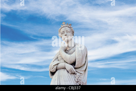 Statue de Marguerite d'Angoulême, Les Jardins du Luxembourg, Paris Banque D'Images