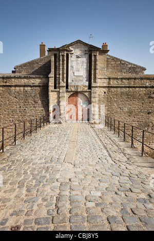 Entrée de la citadelle de Port Louis, Bretagne, France Banque D'Images