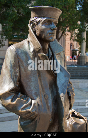 La statue à l'United States Navy Memorial à Washington D.C., USA. Banque D'Images