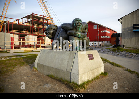Kaassaassuk l'orphelin (Monument), Nuuk, Groenland Banque D'Images