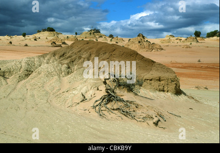 Murs de Chine au lac Mungo, un lac asséché dans l'Outback du sud-ouest de la Nouvelle-Galles du Sud, Australie Banque D'Images