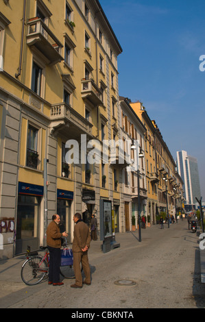 La rue Corso Como Porta Garibaldi Milan Lombardie Italie Europe Banque D'Images