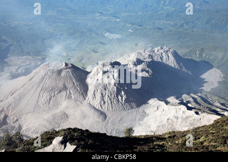 26 décembre 2007 - Dôme de Santiaguito, complexes, le Guatemala volcan Santa Maria. Banque D'Images