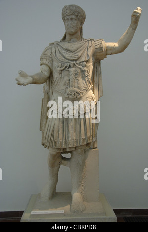 Publio Aelio Hadrien (76-138). Empereur romain (117-138). Statue. En. Musée Archéologique d'Olympie. La Grèce. Banque D'Images