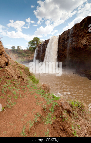 Avis de Tis Isat, les chutes du Nil bleu près de Bahir Dar, le nord de l'Éthiopie, l'Afrique. Banque D'Images