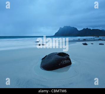 Utakleiv beach, îles Lofoten, Norvège Banque D'Images