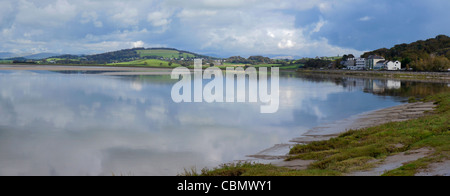 À l'échelle de l'estuaire de la rivière Kent, Sandside, Arnside, Cumbria, Angleterre Banque D'Images