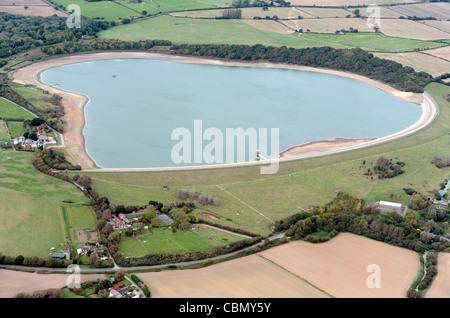Vue aérienne du réservoir d'Arlington, East Sussex Banque D'Images