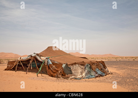 Tente berbère dans le désert du Sahara, Maroc Banque D'Images