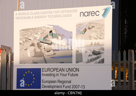 NAREC, un centre de recherche et d'essai pour l'énergie renouvelable en Blyth, Northumberland, Angleterre. Banque D'Images