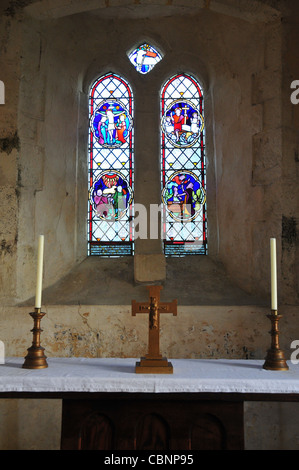 St Botolph's Parish Church, Hardham, West Sussex Banque D'Images