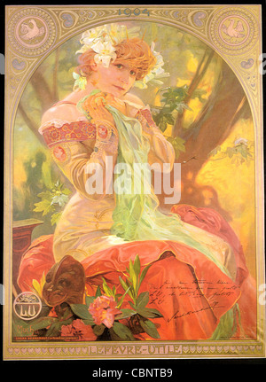 Alphonse Mucha Sarah Bernhardt comme La princesse lointaine Banque D'Images