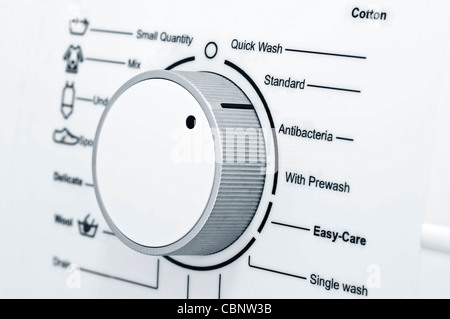 Les programmes de lavage machine Banque D'Images