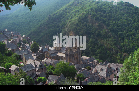 Eglise Sainte Foy, Conques, Aveyron, France Banque D'Images