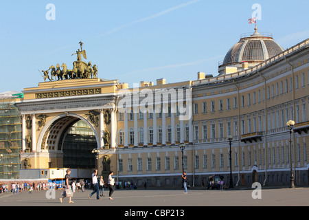 Arc de l'état-major est à Saint Petersburg, Russie Banque D'Images