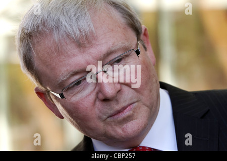 Le Ministre australien des Affaires étrangères et de l'ancien Premier Ministre Kevin Rudd au cours de l'Assemblée générale des Nations Unies de 2010 à l'ONU Headquart Banque D'Images