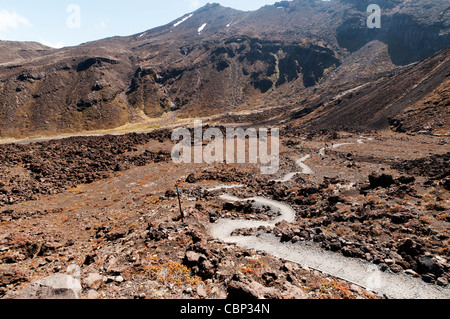 Le Parc National de Tongariro crossing, New Zealand Banque D'Images