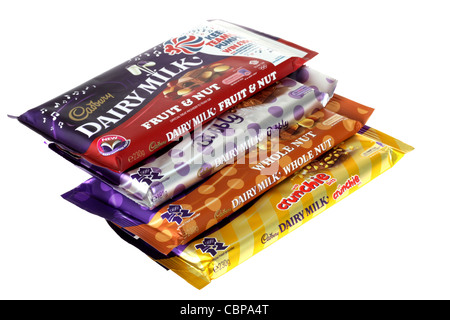 Cadbury Dairy Milk Chocolate bars Banque D'Images