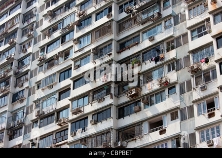 Tenement bloc dans Mumbai, anciennement Bombay, Maharashtra, Inde Banque D'Images