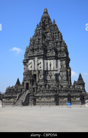 Prambanan est un neuvième siècle temple hindou composé dans le centre de Java, en Indonésie, Banque D'Images