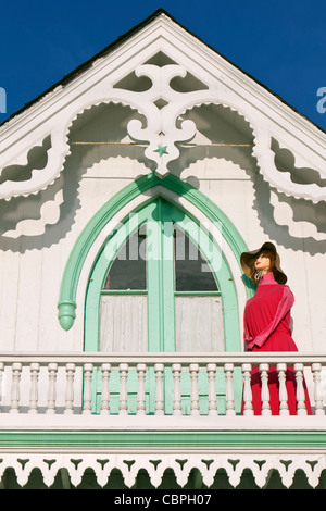 Gingerbread Cottage et mannequin Martha's Vineyard Martha's Vineyard Massachusetts USA Banque D'Images