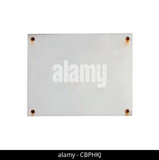 Rusty blanc sign Banque D'Images