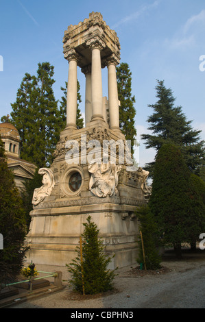 Cimetière Cimitero Monumentale Milan Lombardie Italie Europe Banque D'Images