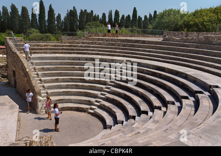 Amphithéâtre romain Odéon à Kos, île de Kos, Dodecanese Groupe, Mer Égée, Grèce Banque D'Images