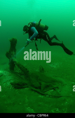 Navire à voile du XIX e siècle, l'Île Zmeiny (serpent), de la mer Noire, l'Ukraine, l'Europe de l'Est Banque D'Images