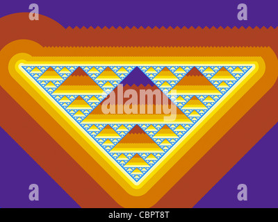 Triangle de Sierpinski Fractal Banque D'Images