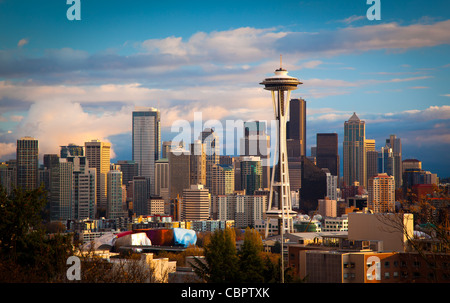 Seattle skyline sur une après-midi d'automne en novembre Banque D'Images