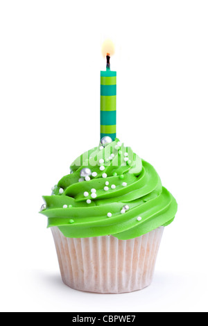 Birthday cupcake Banque D'Images