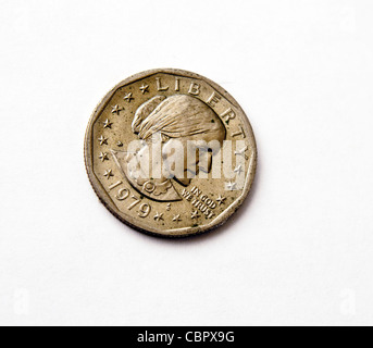 En 1979, un dollar américain Susan B. Anthony coin Banque D'Images