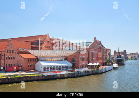 Architecture de la Pologne. Philharmonic à Gdansk. Monuments de la vieille ville. Banque D'Images