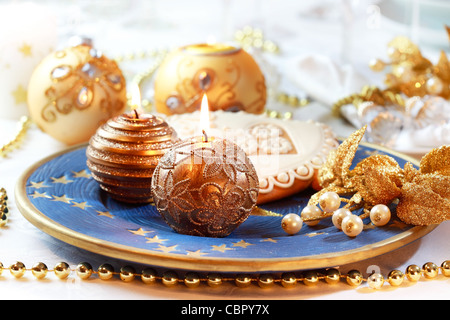 Lieu idéal pour Noël avec gingerbread bell Banque D'Images